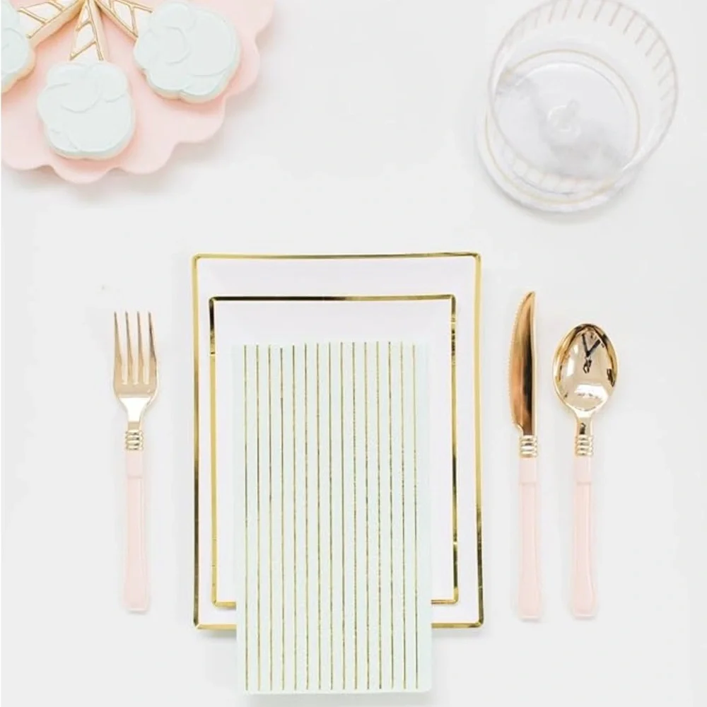 Sugar & Cloth Peach Scallop Melamine Serving Set, 3-Piece